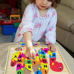 shalafi Learning & Educational Toys 3D Wooden Capital Alphabet Puzzles Board Tray-picture-32