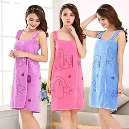 shreejee Multicolor Free Size Bath Robe-picture-10