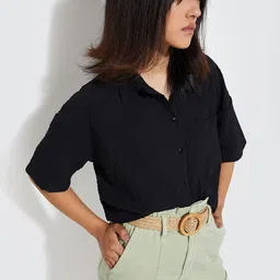 max URB_N Women Regular Fit Solid Casual Shirt-picture-31