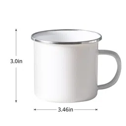 gathari Wanderlust Enamel Printed White 350ml Stainless Steel Coffee Mug image 3