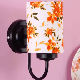 new era Multicolor cotton wall mounted lamp with Black Base image 2