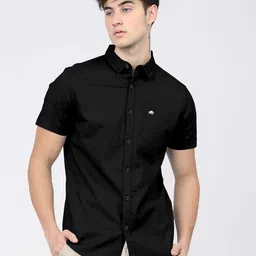 brucewane Men Regular Fit Solid Slim Collar Casual Shirt-picture-10