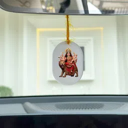 klaybox Divine Lord Durga Acrylic Mirror Hanger for Car & Home Decor Double-Sided Print Car Hanging Ornament-picture-34