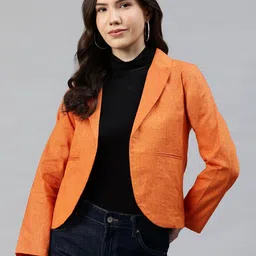 cottinfab Women Solid Single Breasted Formal Blazer-picture-19