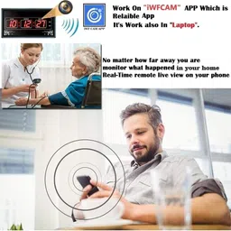 lookcam clock spy camera wifi digital live audio Security Camera image 3