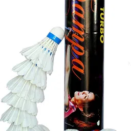 Badminton Shuttlecock - Pack of 10 Feather Shuttle - White-image-57