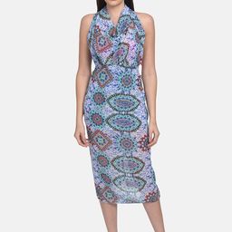 mod & shy Women lavender & Blue Printed Wrap-around Swimwear Cover up Sarong-picture-24