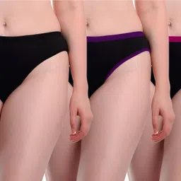 cup's-in Pack of 3 Women Hipster Black, Purple, Pink Panty-picture-21