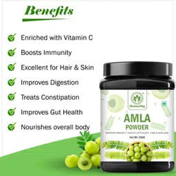 shuwasthy Amla Powder for Drink, Eating, Hair Growth & Hair Strong image 3