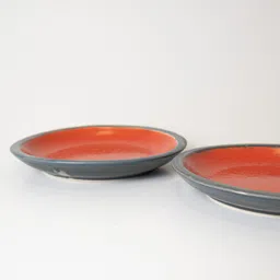 kala kriti Red Ceramic Side Plate for Breakfas, Snacks, Deserts, Salads & Fruits 7 Inch Quarter Plate image 4