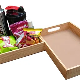 swh wooden 2 pine trays Glass Tray Set image 4