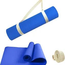 Thick Exercise for Home Workout Blue 6 mm Yoga Mat-image-0