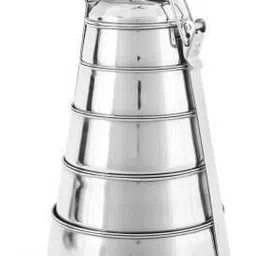 leroyal 5 Tier,Containers Pyramid Shape Lunch Box for Office , Picnic , Bhandara ,Picnic 5 Containers Lunch Box-picture-11