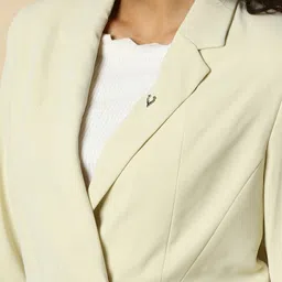 allen solly Women Solid Single Breasted Formal Blazer image 5