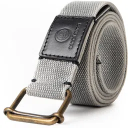 Men White Genuine Leather, Canvas Belt-image-15