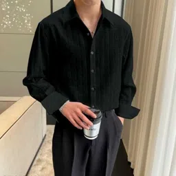 vishuket fashion Men Regular Fit Solid Spread Collar Casual Shirt-picture-26