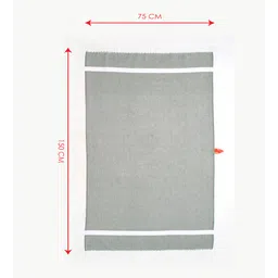 thirsty towel Green Cotton Solid 220 GSM (1 Pc) Bath Towel image 2