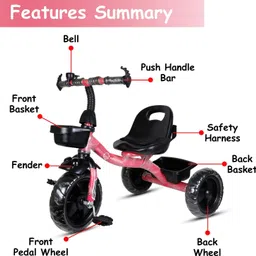 bravetot PINK BASKET MODEL 01 Premium NEW Premium Edition Tricycle image 2