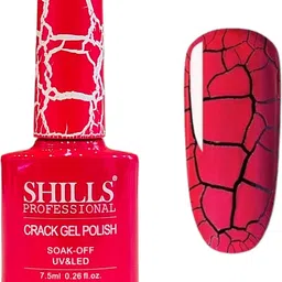 shills professional Soak Off UV LED Crack Gel Polish Red-picture-23