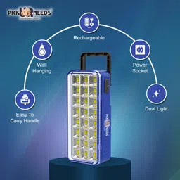 make ur wish High-Bright 24 Extra Bright LED With Android Charging Support For Home Usage 5 hrs Lantern Emergency Light image 5