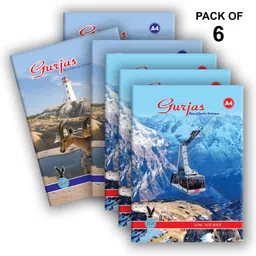 gurjas Soft Bound Long A4 Notebook Ruled, Single Line 276 Pages-picture-16