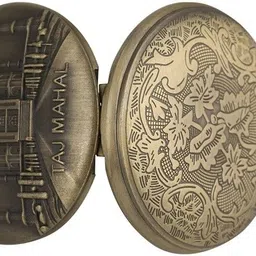 GT Gala Time Antique Taj Mahal Theme Designer Vintage Gandhi Style Key chain with Key Ring Car, Bike for Men & Woman Gift Metal Key chain Bronze Metal Pocket Watch Chain image 2