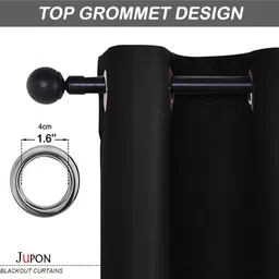 armenia hague 152.4 cm (5 ft) Window Silk Blackout Curtain (Pack Of 2) image 2