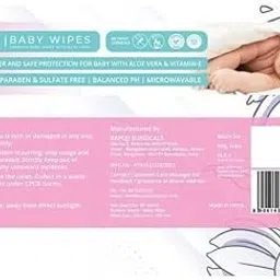 lyon baby wet wipes with lid enriched with aloe vera and vit e (80 wipes per pack) image 5