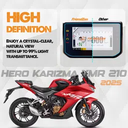 friendzon Screen Guard For HERO KARIZMA 210 XMR 2025 Combat & Top Model TFT Digital Meter Bike Crash Guard image 3