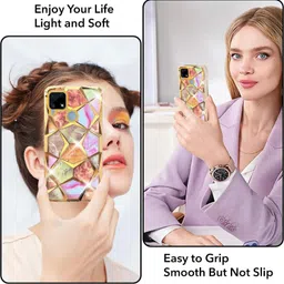 4 yards Back Cover for Realme C25 | C25s (Dual Design Glitter Sparkle and Detachable Diamond Print Case) image 4