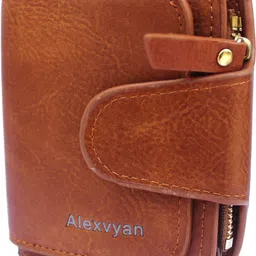 alexvyan Women Brown Genuine Leather Wallet - Regular Size image 3