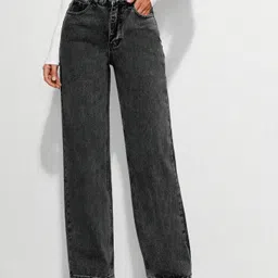 dwarkeshfashion Women Regular High Rise Grey Jeans image 1