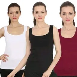 Women White, Black, Maroon Camisole-image-9