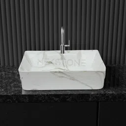 nekstone Wall Mount basin & tebal top basin Ceramic Wash Basin Glossy 703 (12x16x5 inch) Table Top Basin image 3