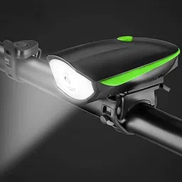surgetraders Cycle USB 7588 Rechargeable Bell Bike Speaker Headlight Bicycle Lights with Horn Bell image 5