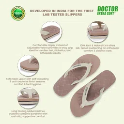 doctor extra soft Women's House Soft Flat Slippers Ortho Care Orthopaedic Diabetic MCR Comfort Dr Women Flip Flops image 4