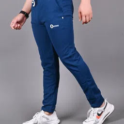 antrue Men Solid Blue Track Pants image 3