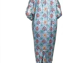 firmed string Floral Print, Solid Women Raincoat image 2