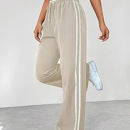 anjelik Women Regular Fit Cream Lycra Blend Trousers-picture-12