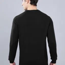 cantabil Men Solid Round Neck Black Sweater image 2