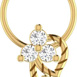 avsar Savi 14kt Cubic Zirconia Yellow Gold Nose Wire-picture-26