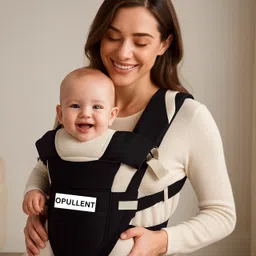 opullent 4-in-1 Adjustable Hands-Free Baby Carrier Bag, Navy Blue - Front Carry Facing Baby Carrier image 5