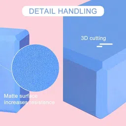 smitex Set of 2 Yoga Blocks EVA Foam Exercise Bricks Improve Balance & Flexibility Yoga Blocks image 3