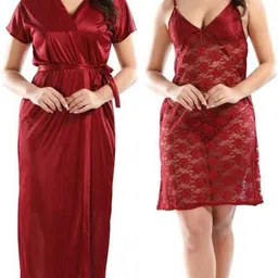 ovida Women Nighty with Robe-picture-23