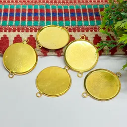 excellentcrafts 5pcs 25mm Gold Cabochon Tray Bezel Connector – DIY Rakhi, Resin Craft, Bracelet-picture-17