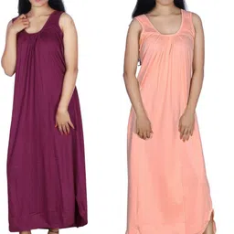 womie Women Pink, Maroon Petticoat Slip-picture-14