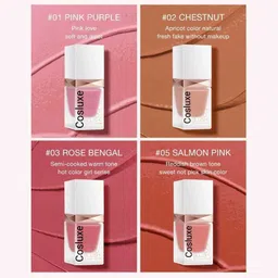 cosluxe O TWO O Velvet Liquid Face Blusher,Long-lasting Makeup Blush,15g 03-ROSE BENGAL image 5