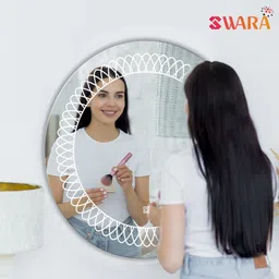krelix Round Wall Mounting Mirror with Light 24X24 inch Bathroom Mirror image 4