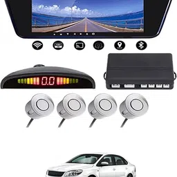 7inch BT LED Screen Full HD Remote Parking Silver Sensor For Car-214 Black LED-image-42