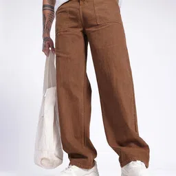 glitchez Men Mid Rise Brown Jeans-picture-28